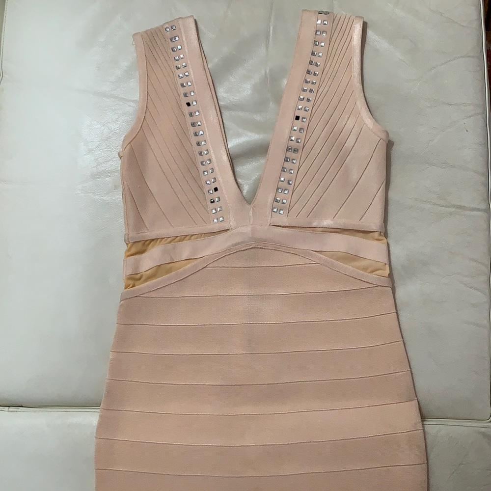 WOW COUTURE Bodycon Peach Dress